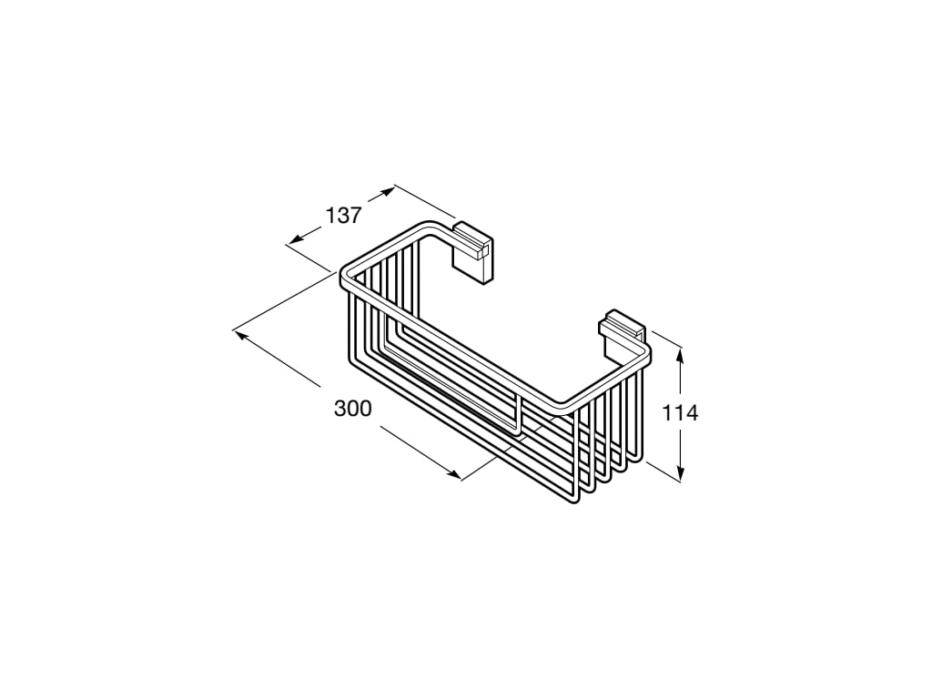 Roca - Contenedor de rejillas Rubik 300 mm Negro Mate A816853024 - BricoandPool