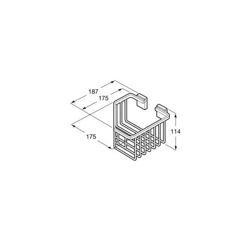 Roca - Contenedor rinconera de rejillas Rubik 175 mm Cromado A816854001 - BricoandPool