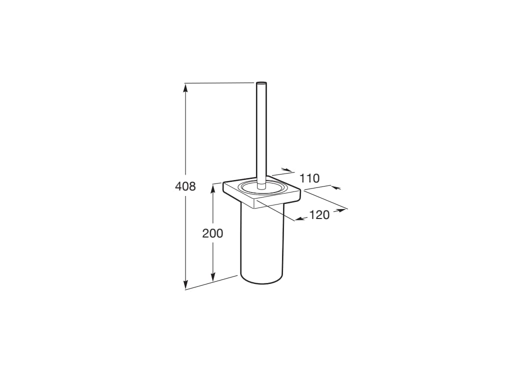 Roca - Escobillero de pared Tempo Cromado A817036001 - BricoandPool