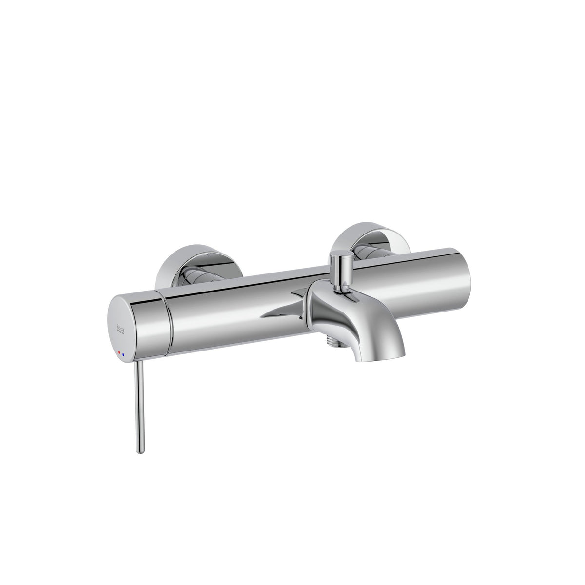 Roca - Griferia exterior para baño - ducha con inversor automático con maneta Pin Cromado, Nu A5A023FC00 - BricoandPool