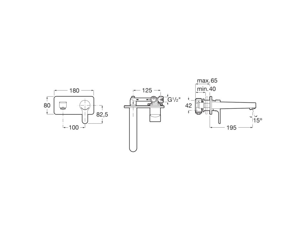 Roca - Mezclador monomando empotrable para lavabo L20 A5A3L09C00 - BricoandPool