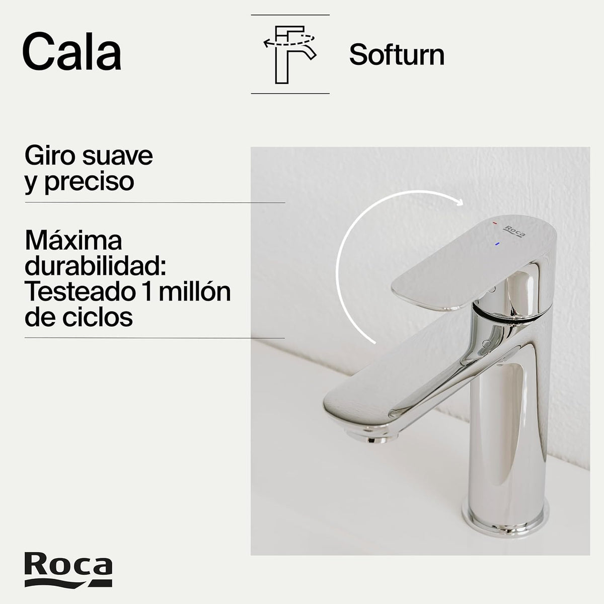 Roca - Miscelatore monocomando per lavabo Cala A5A326EC00 - BricoandPool