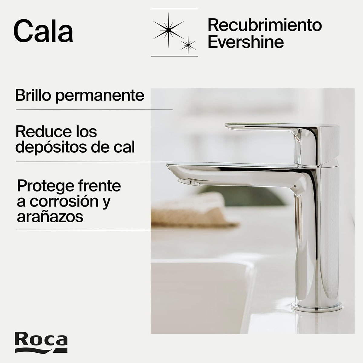 Roca - Miscelatore monocomando per lavabo Cala A5A326EC00 - BricoandPool