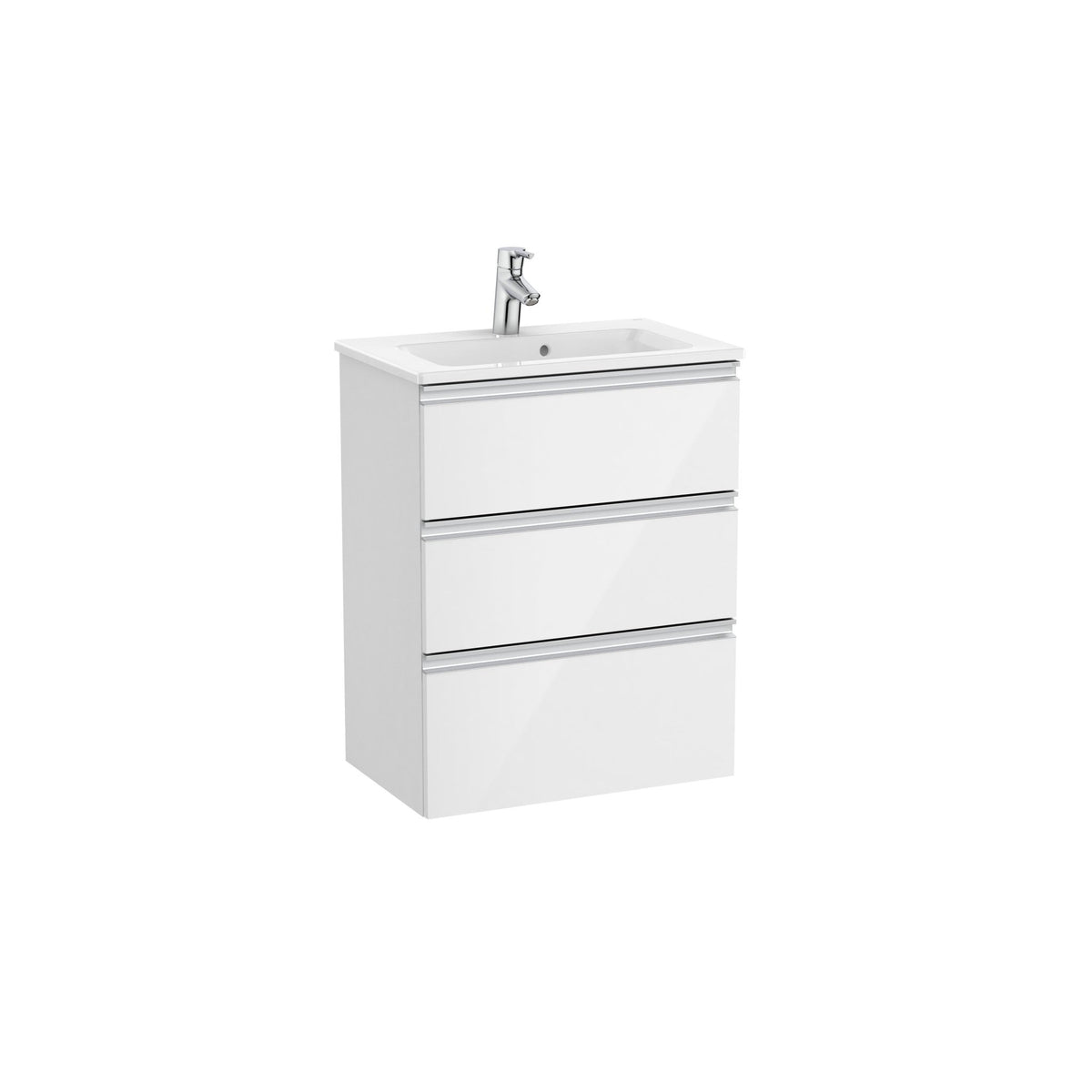 Roca - Mueble base The Gap Unik compacto de tres cajones y lavabo - BricoandPool