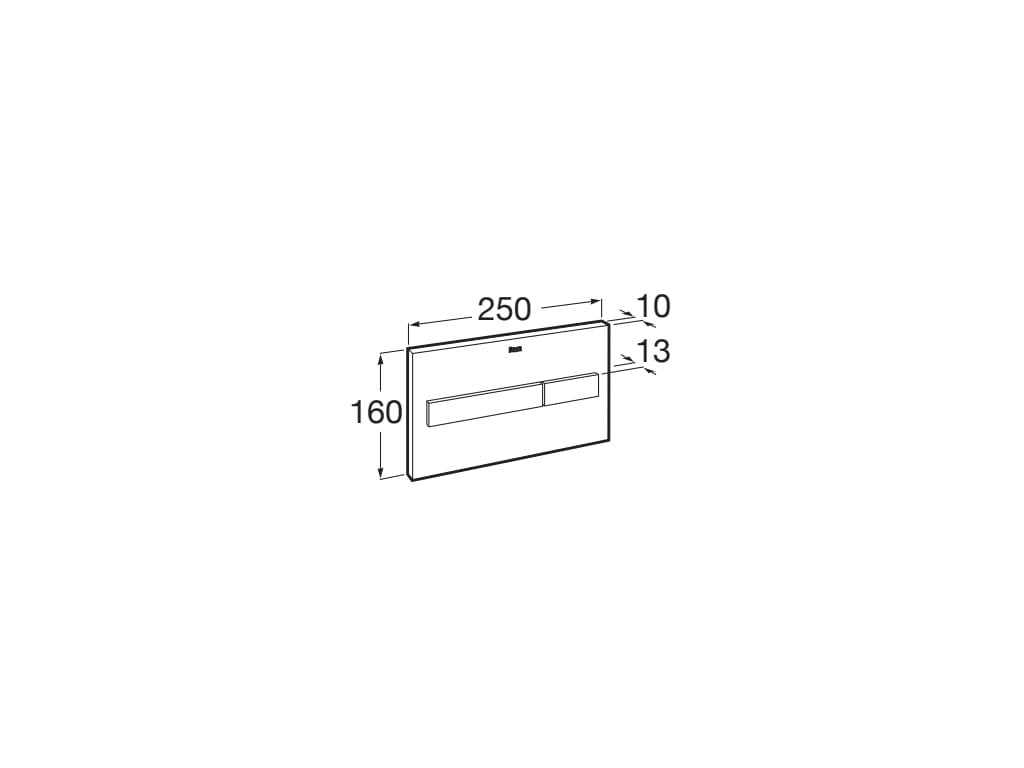 Roca - PL7 DUAL (ONE) - Placa de accionamiento con descarga dual con acabados mate In - Wall Systems A890188206 - BricoandPool