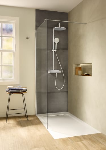 Roca - Plato de ducha Aquos extraplano de STONEX® Blanco - BricoandPool