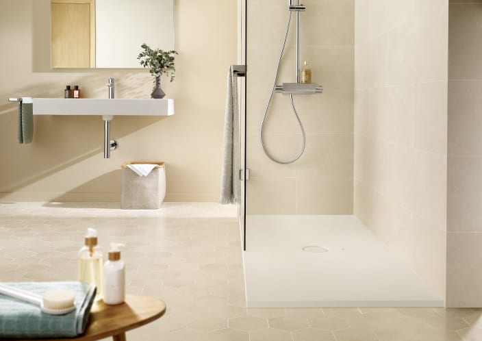 Roca - Plato de ducha Cratos extraplano de SENCERAMIC® Blanco Mate - BricoandPool