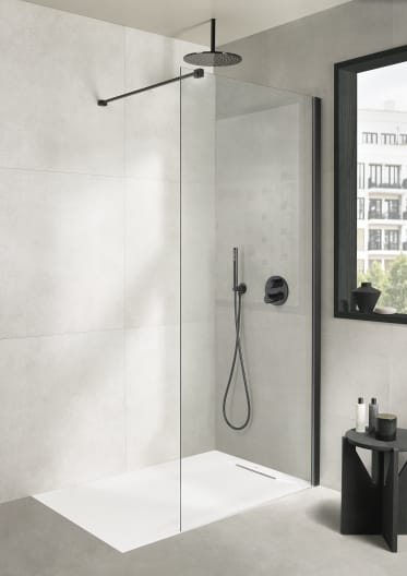 Roca - Plato de ducha Pyros cuadrado extraplano de STONEX® Beige - BricoandPool