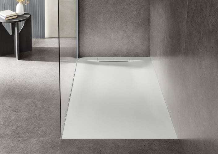 Roca - Plato de ducha Pyros extraplano de STONEX® Beige - BricoandPool