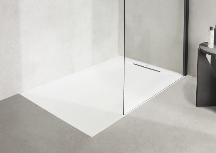 Roca - Plato de ducha Pyros extraplano de STONEX® Pizarra - BricoandPool