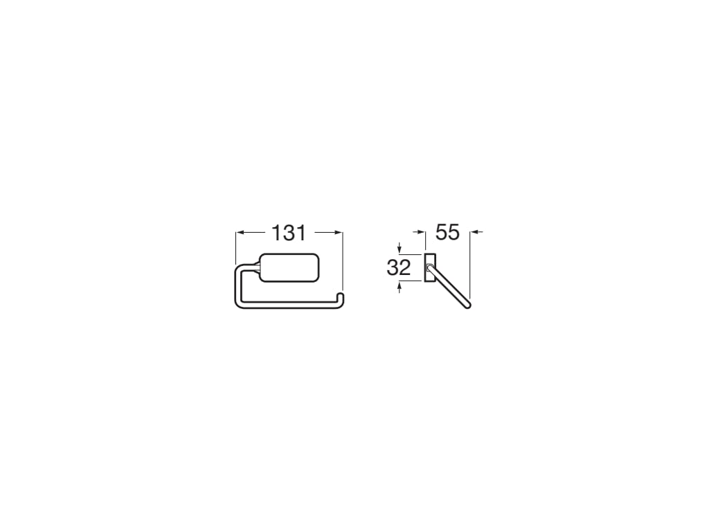 Roca - Portarrollo sin tapa Sonata Negro Mate A817732NB0 - BricoandPool