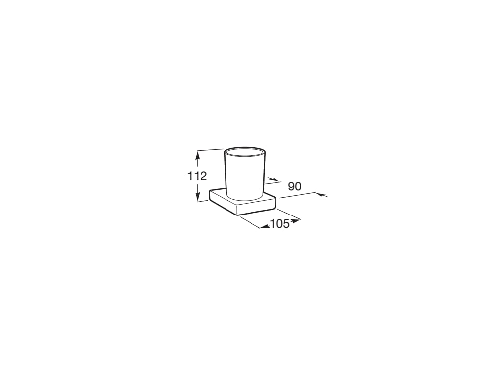 Roca - Portavaso y vaso de pared Tempo Oro Rosado A817021RG0 - BricoandPool
