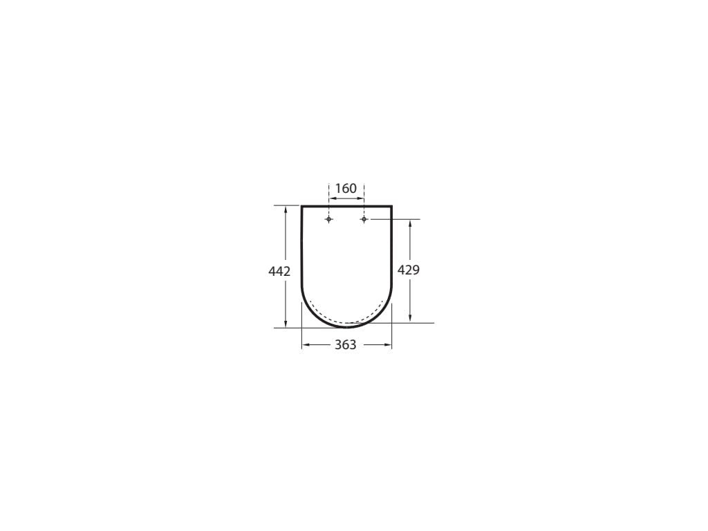 Roca - SQUARE - Tapa y asiento para inodoro Debba A8019D200B - BricoandPool