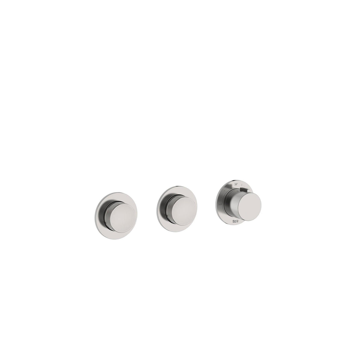 Roca - T - Multi Switch grifería termostática empotrable de 2 vías para baño - ducha, acabado acero inoxidable A5A704ASM0. - BricoandPool