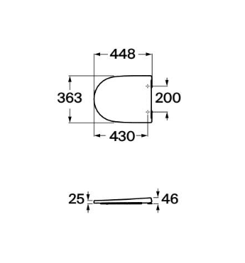 Roca - Tapa y asiento Ona de Supralit® para inodoro negro mate - BricoandPool