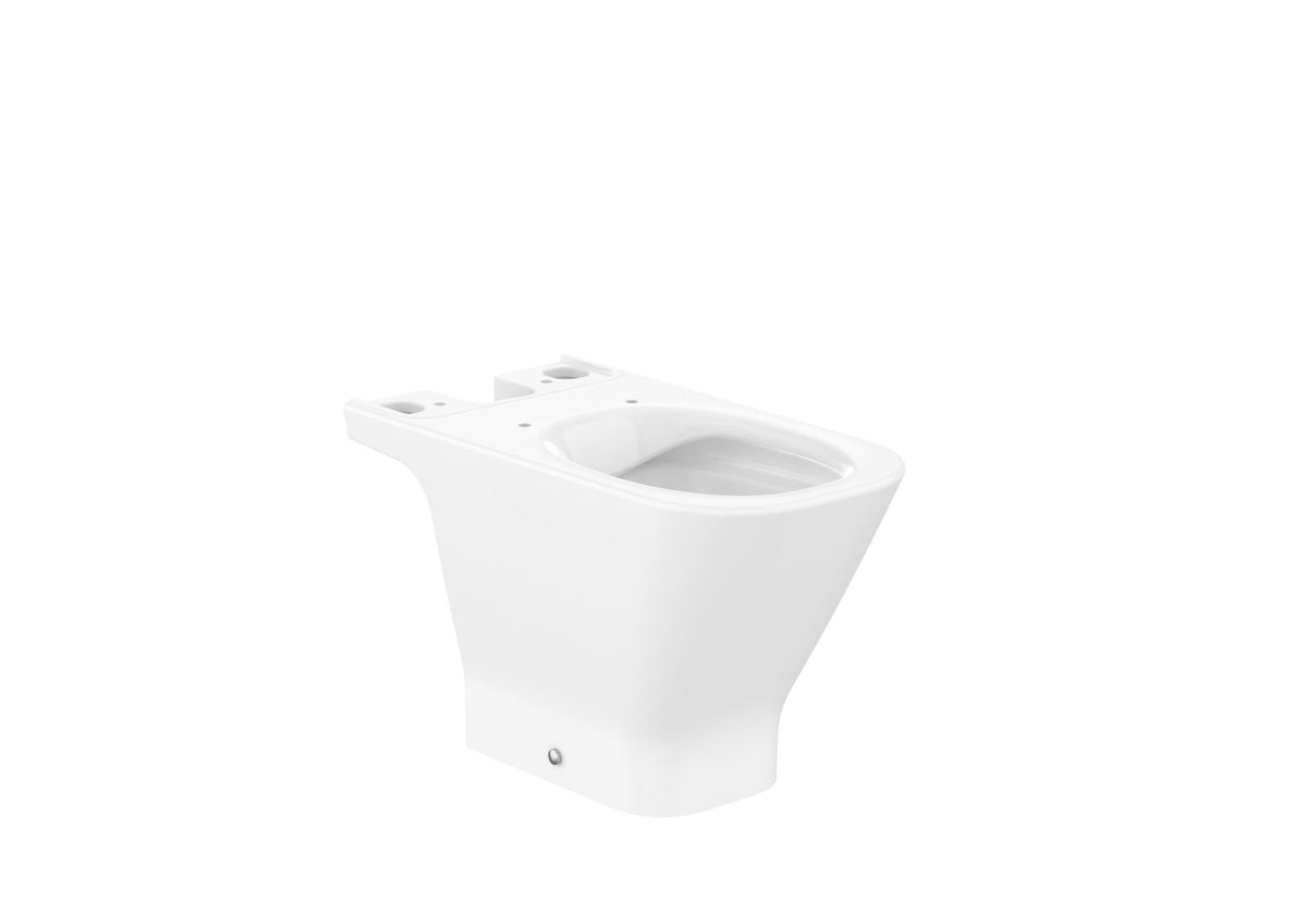 Roca - Taza The Gap Square Rimless para inodoro de tanque bajo - BricoandPool