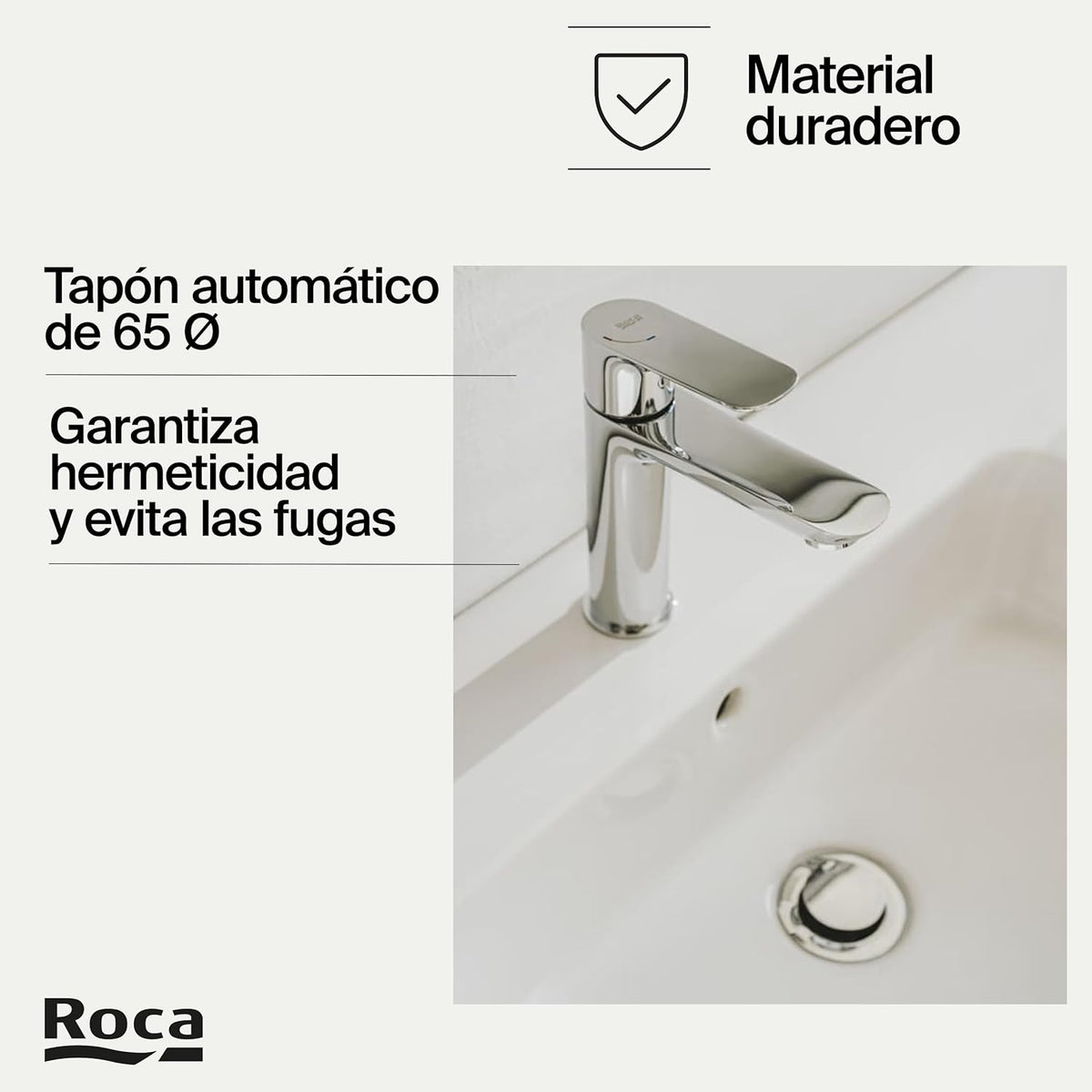 Roca - Afvoerplug wastafels/bidets Aqua A505400000 - BricoandPool