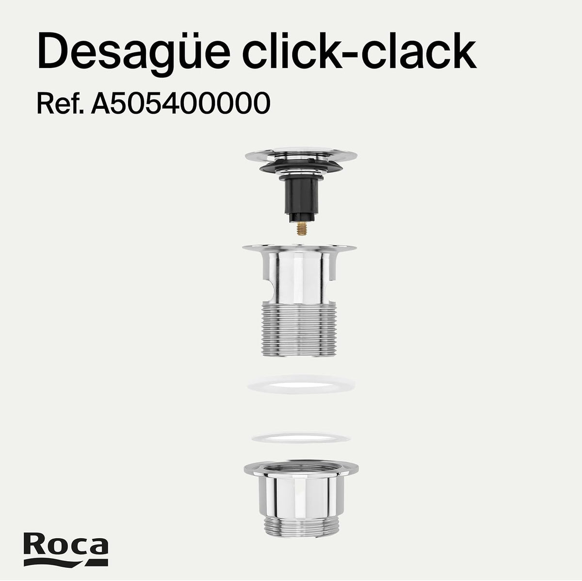 Roca - Afvoerplug wastafels/bidets Aqua A505400000 - BricoandPool