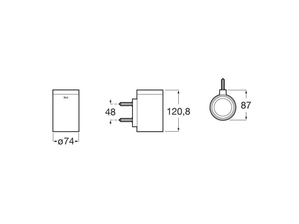 Roca - Vaso de pared Hotels Round Negro Mate A817595C40 - BricoandPool