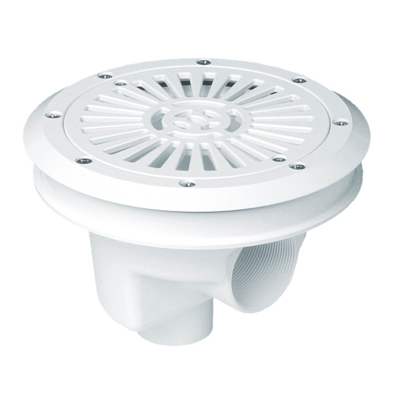 Sumidero circular Ø200 mm rejilla plana piscina liner AstralPool - BricoandPool