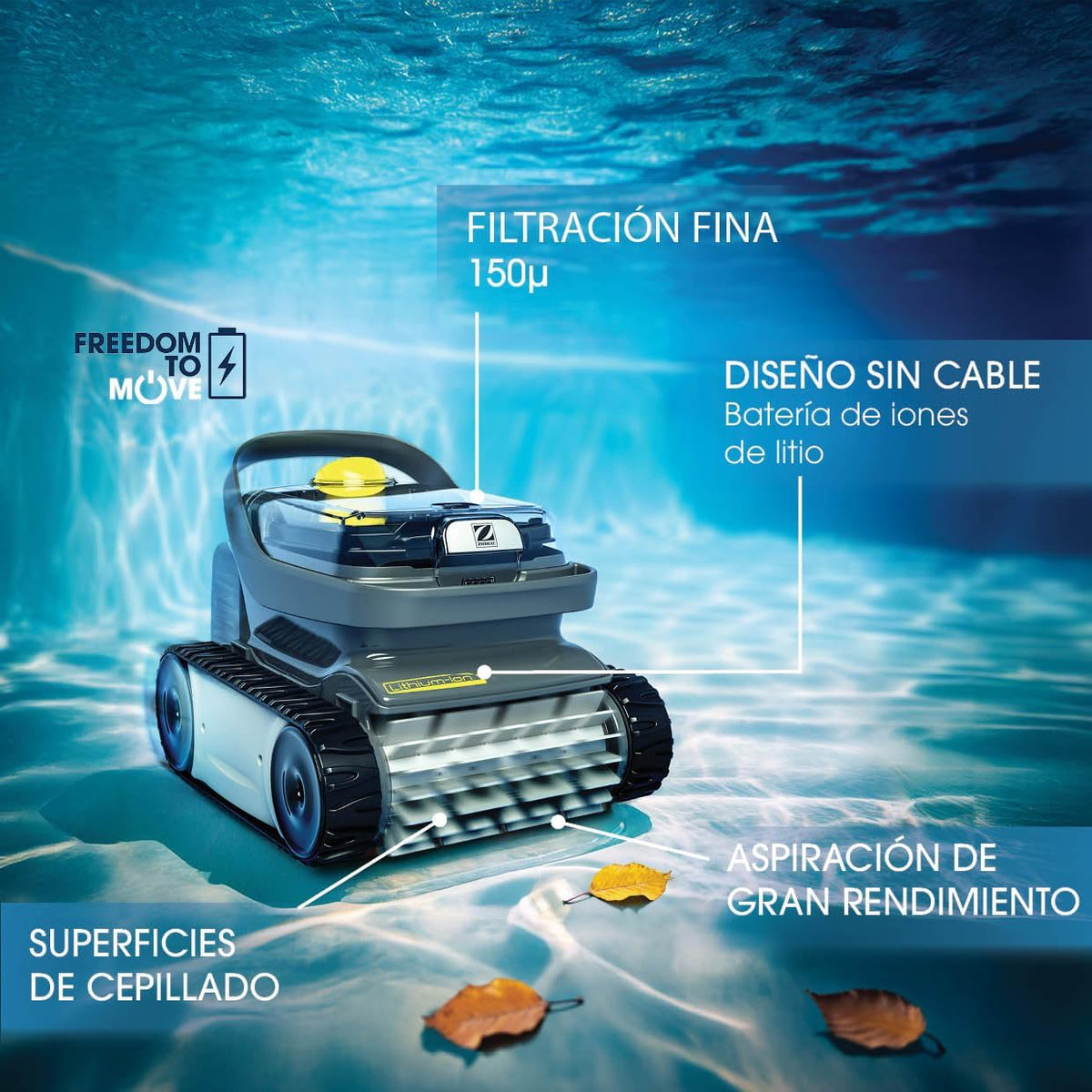 Zodiac Pixel OP 32 robot limpiafondos sin cable - BricoandPool